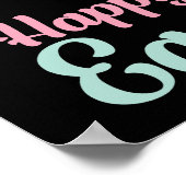 HAPPY EASTER Witziger Ostersonniger Eghunt Poster (Ecke)