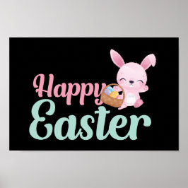 HAPPY EASTER Witziger Ostersonniger Eghunt Poster