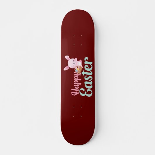 HAPPY EASTER Witziger Ostersonniger Eghunt Skateboard (Vorne)