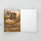 Happy Easter Y’all Boots & Wildflowers Card Karte (Innenseite)