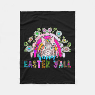 Happy Easter Y'all Drei Niedliche Bunny Eggs Jagd  Fleecedecke