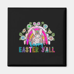 Happy Easter Y'all Drei Niedliche Bunny Eggs Jagd  Magnet