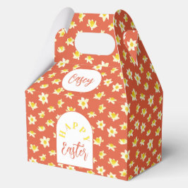 Happy Easter. Yellow Daffodils Spring Modern. Geschenkschachtel