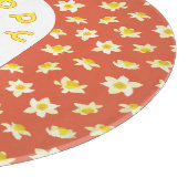 Happy Easter. Yellow Daffodils Spring Modern. Schneidebrett (Ecke)