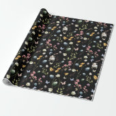 Happy Easteron Black Wrapping Paper Geschenkpapier (Ungerollt)