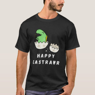 Happy Eastrawr Oster Funny Dinosaur T Rex Boy Bun T-Shirt