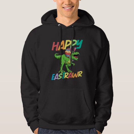 Happy Eastrawr Rex Easter Rex Dinosaur Bunny Kid D Hoodie (Vorderseite)