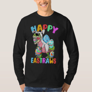 Happy Eastrawr T Rex Dinosaur Easter Bunny Ears Eg T-Shirt