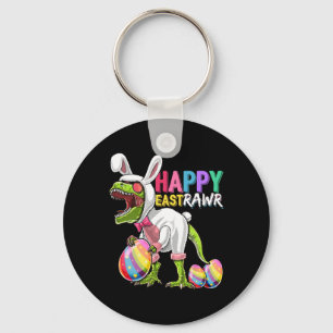 Happy Eastrawr T Rex Dinosaur Oster Bunny Egg Cos Schlüsselanhänger