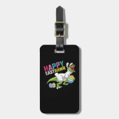 Happy Eastrawr T Rex Dinosaur Osterfest Bunny Egg Gepäckanhänger (Vorderseite vertikal)