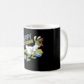 Happy Eastrawr T Rex Dinosaur Osterfest Bunny Egg Kaffeetasse (VorderseiteRechts)