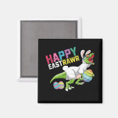 Happy Eastrawr T Rex Dinosaur Osterfest Bunny Egg Magnet (Vorderseite/Rückseite)