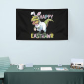 Happy Eastrawr T Rex Easter Dinosaur Bunny Egg Banner (Messeveranstaltung)