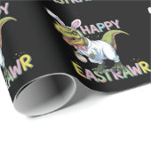 Happy Eastrawr T Rex Easter Dinosaur Bunny Egg Geschenkpapier (Rolleneckpunkt)