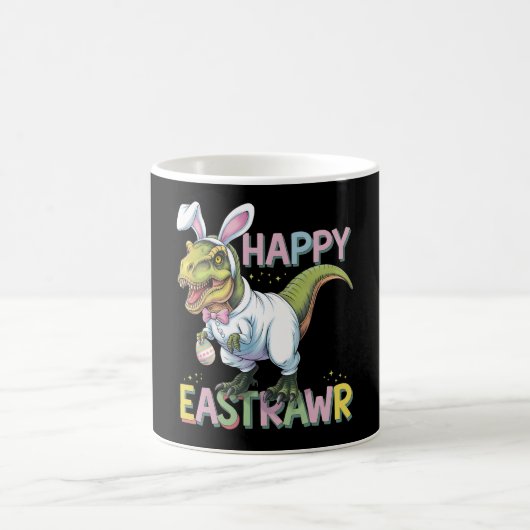 Happy Eastrawr T Rex Easter Dinosaur Bunny Egg Kaffeetasse (Mittel)