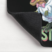 Happy Eastrawr T Rex Easter Dinosaur Bunny Egg Mousepad (Ecke)