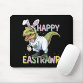 Happy Eastrawr T Rex Easter Dinosaur Bunny Egg Mousepad (Mit Mouse)