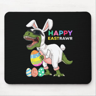 Happy Eastrawr T Rex Oster Bunny Dinosaur Eggs Bo Mousepad