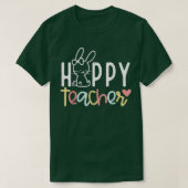 Happy Eater Niedlich Bunny Rabbit Lehrer Happy Eas T-Shirt (Design vorne)