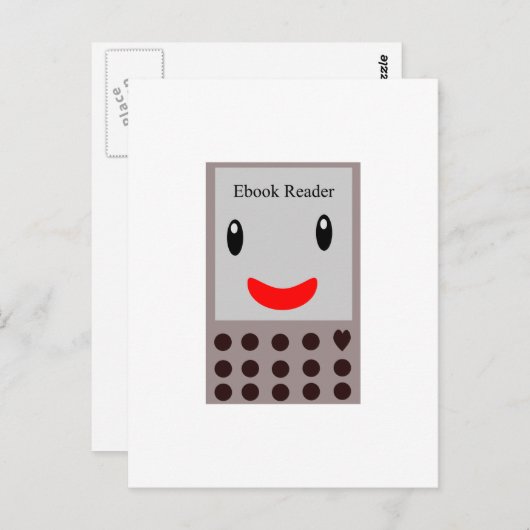 Happy Ebook Reader 1 Postkarte (Vorne/Hinten)