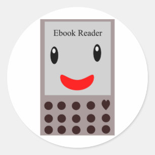 Happy Ebook Reader 1 Runder Aufkleber
