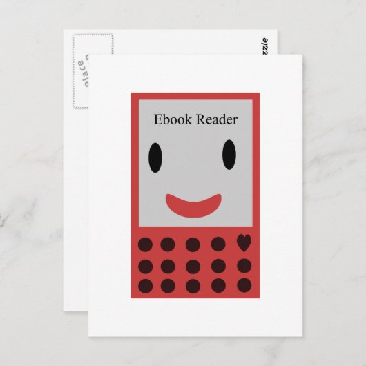 Happy Ebook Reader 2 Postkarte (Vorne/Hinten)