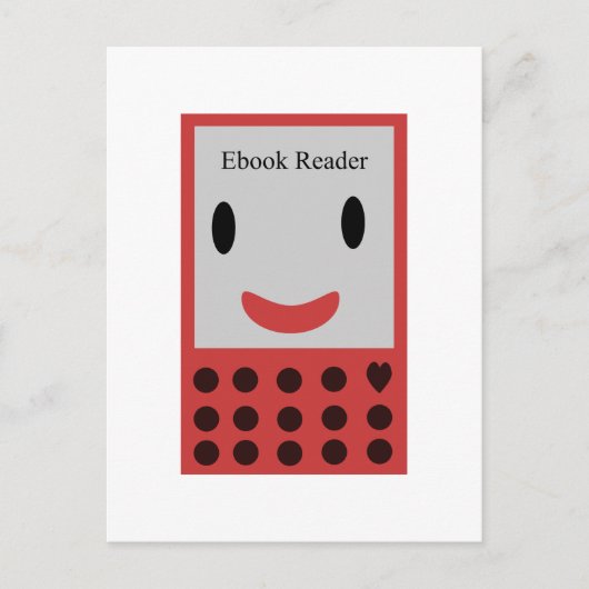 Happy Ebook Reader 2 Postkarte (Vorderseite)