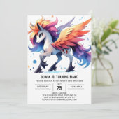 Happy Editable Horse Birthday Einladung (Stehend Vorderseite)