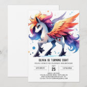 Happy Editable Horse Birthday Einladung (Vorne/Hinten)
