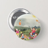 Happy Editable Picnic Birthday Kids Garden Farm Button (Vorne & Hinten)