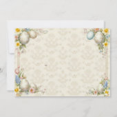 Happy Eeaster Cute Bunny Einladung (Rückseite)