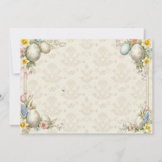 Happy Eeaster Cute Bunny Einladung (Rückseite)