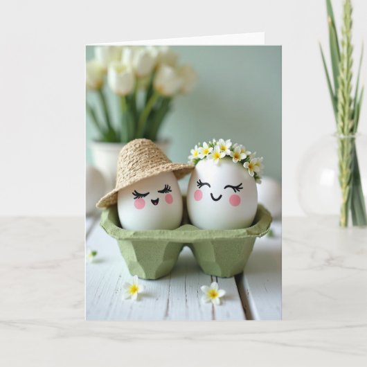 Happy Egg Friends Spring Card Karte (Vorderseite)