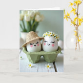 Happy Egg Friends Spring Card Karte (Gelbe Blume)