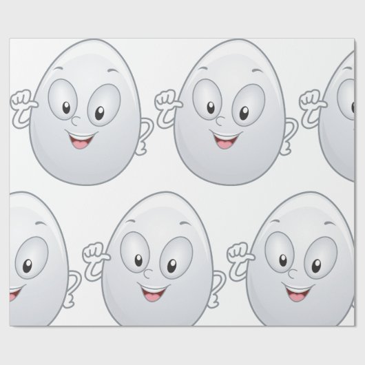 Happy Egg mit Gesichtsausdruck Geschenkpapier (Flach)