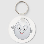 Happy Egg mit Gesichtsausdruck Schlüsselanhänger (Vorderseite)