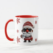 Happy Egg Nogg Elf Red Christmas Tasse (Links)