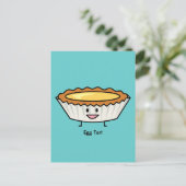 Happy Egg Tart Custard Kruste Chinesischer Dessert Postkarte (Stehend Vorderseite)