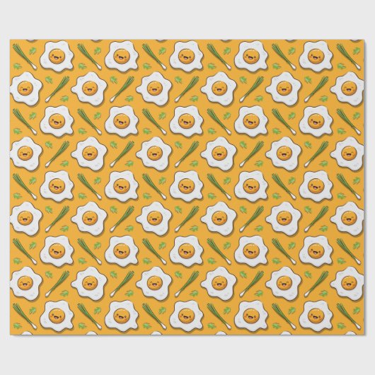 Happy Eggs Breakfast Geschenkpapier (Flach)