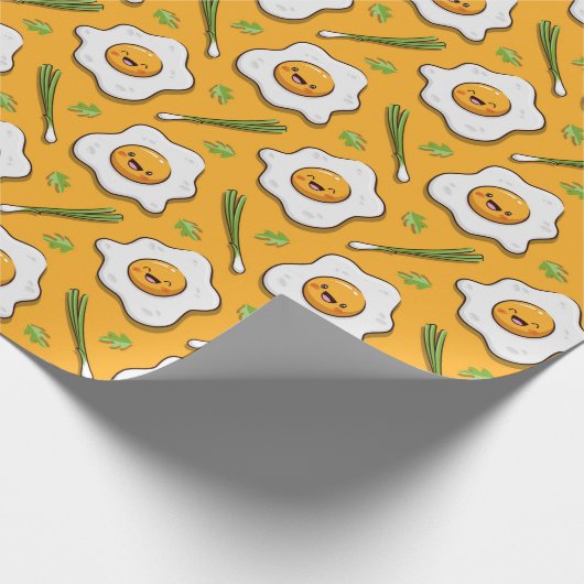 Happy Eggs Breakfast Geschenkpapier (Ecke)