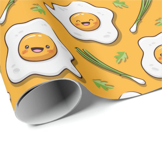 Happy Eggs Breakfast Geschenkpapier (Rolleneckpunkt)