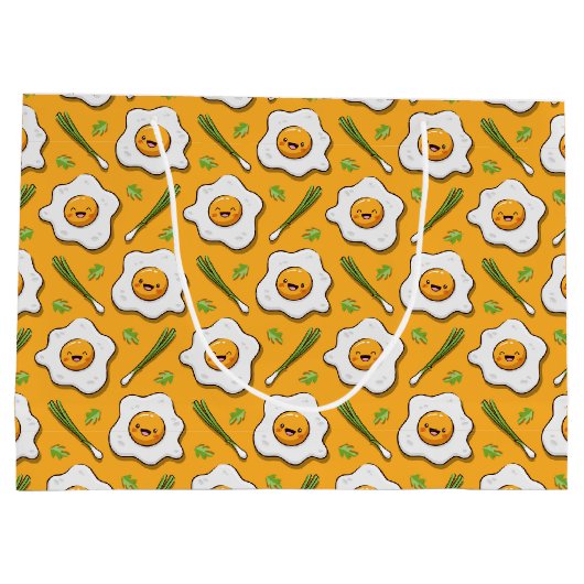 Happy Eggs Breakfast Große Geschenktüte (Rückseite)