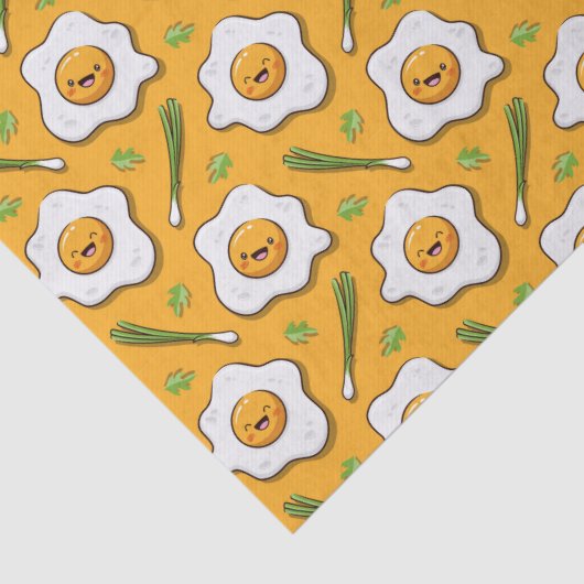 Happy Eggs Breakfast Seidenpapier (Detail)