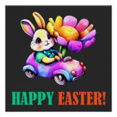 Happy Eggster - Florals Poster (Vorderseite)