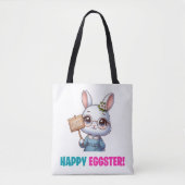 Happy Eggster - Funny Blume Tasche (Vorderseite)
