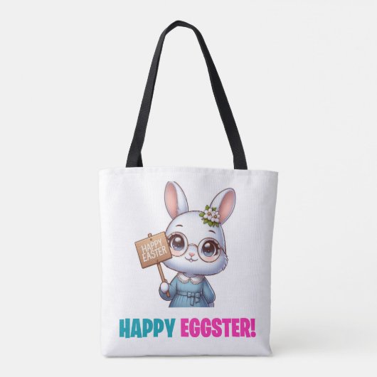 Happy Eggster - Funny Blume Tasche (Rückseite)