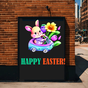 Happy Eggster - Kawai Easters Poster