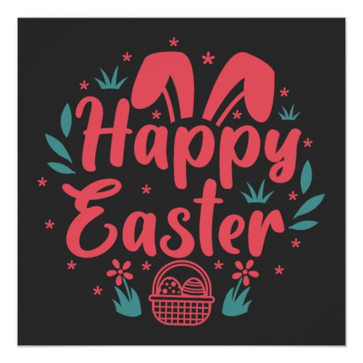 Happy Eggster - Ostereiertag Poster (Vorderseite)