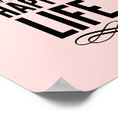 Happy Ehefrau Cool Typografy Poster in Pink (Ecke)