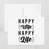 Happy Ehefrau glückliches Leben Postkarte (Vorne/Hinten)